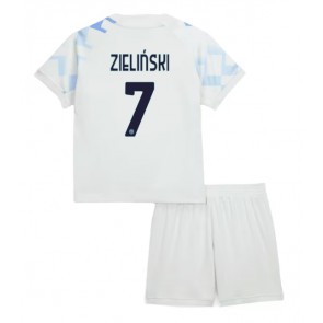 Lacne Dětský Futbalové dres Inter Milan Piotr Zielinski #7 2025-26 Krátky Rukáv - Preč (+ trenírky)